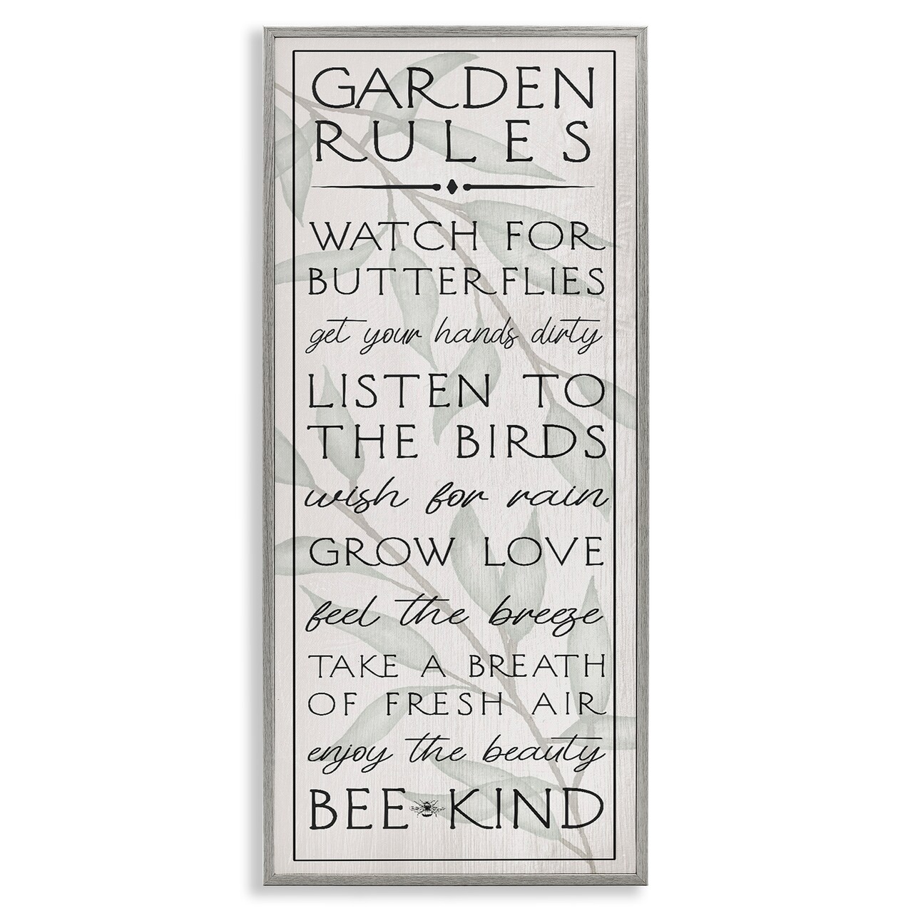 Stupell Industries Uplifting Garden Rules Framed Giclee Design by Lil' Rue
